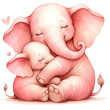 Baby Cute elephant,  png illustration watercolor on transparent background   