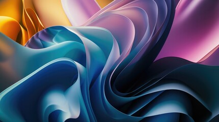 Poster - Modern abstract motion banner on dark background