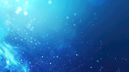 Poster - Abstract connected dots on bright blue background. Technology concept