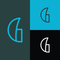 Poster - Letter G Modern Shape Logo Design Element, suitable for business logo design.