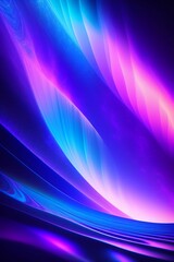 Canvas Print - AI generated illustration of an abstract wallpaper with blue and pink light streaks