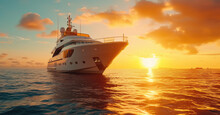 A Luxury Yatch On The Sea