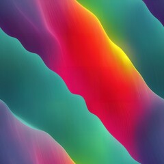 Sticker - AI generated illustration of an abstract painting featuring a vibrant color palette