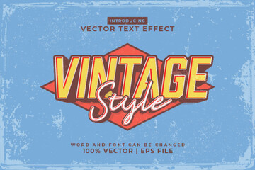 Poster - Editable text effect Vintage 3d template style premium vector