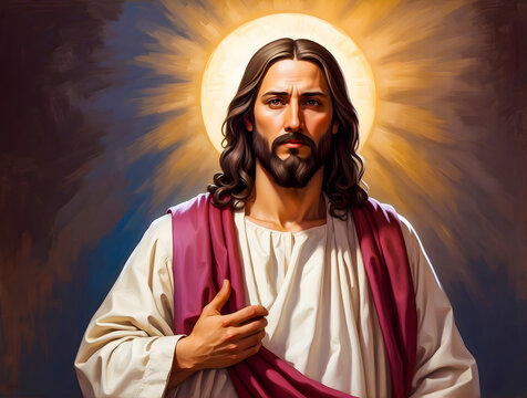 Portrait painting of Jesus Christ