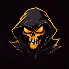 vector design gaming esport mascot logo of skeleton