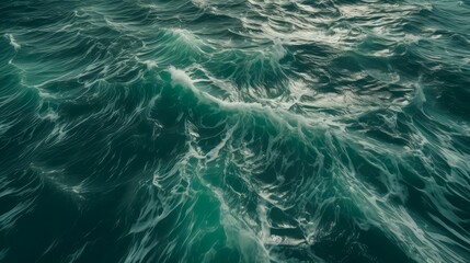 AI generated illustration of beautiful splashing green sea waves