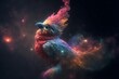 AI generated illustration of a vibrant parrot perched as a spiritual animal