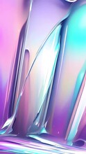 An Abstract Liquid Chrome Effect  Background Featuring Smooth Glowing Lines In Pastel Gradient. Design For Digital Art Concepts.