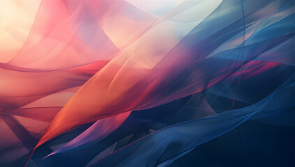 Wall Mural - abstract purple waves background ai generative