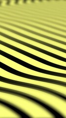 Wall Mural - black yellow lines waving like soft cloth. smooth waving abstract lines motion graphics background