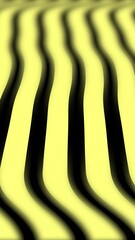 Wall Mural - black yellow lines waving like soft cloth. smooth waving abstract lines motion graphics background