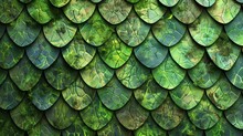 Green Dragon Scale Pattern Close-up - Luxury Background Texture For Wallpaper.