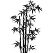 Silhouette bamboo full body black color only