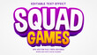 Squad games 3d editable text effect