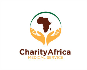 Wall Mural - charity africa logo designs for medical service and health organization