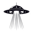 Silhouette flaying UFO black color only