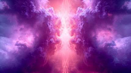 Wall Mural - Pink-purple aura - psychedelic background smoke - pink clouds.