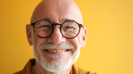 Sticker - A man wearing a bright orange hat and large glasses. 