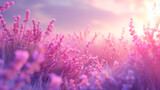 Fototapeta Kwiaty - lavender field in the morning