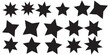 Set of sale sticker, price tag, starburst, quality mark, sunburst badges, retro stars. Modern elements swiss style figures stars flowers circles