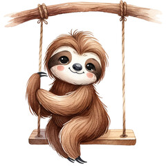 Wall Mural - cute valentine sloth