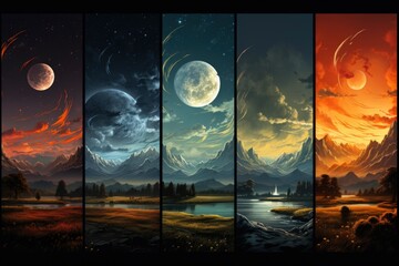 Wall Mural - astrotourism, stargazing, night sky photography, astronomy tours, dark sky tourism concept