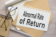 Abnormal Rate Of Return Text On The Page On The Envelope