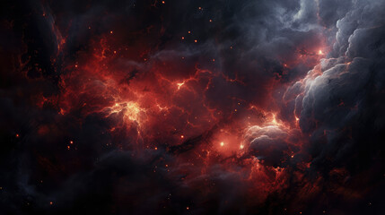 Wall Mural - Captivating cosmic beauty: A dramatic star nebulae and gas congestion create a celestial masterpiece. Explore the wonders of the universe in this mesmerizing astrophotograph