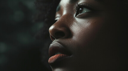 Wall Mural - A close up of a black woman