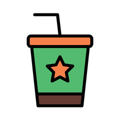 Poster - Dessert Drink Food Filled Outline Icon