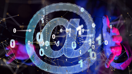 Aufkleber - mail communication support contact concept service - neural network exposure digital