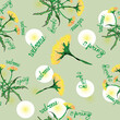 © Alleftina203 - Seamless floral pattern  with dandelion  and fluff