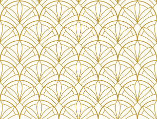 Wall Mural - Classic Art Deco Seamless Pattern. Geometric Stylish Texture. Abstract Retro Vector Texture.