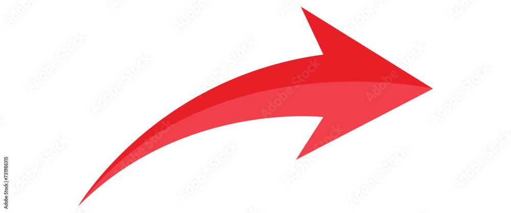 เวกเตอร์ Stock red arrow icon png on white background. flat style ...