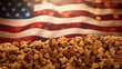 All-American dog food kibble background