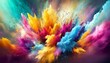 Colorful powder explosion background art 