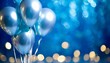 Festive Celebration Background with Helium Balloons 