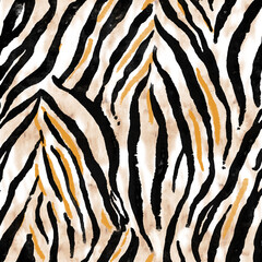 Wall Mural - Zebra, tiger texture, animal print.