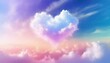 Heart shaped cloud on a blue sky. Valentine's day concept.	
