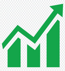 Graph Report Growth vector icon for present finance business work, Business graph showing growth. business finance concept. cryptocurrency chart. EPS 10