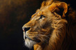 a lion head portrait