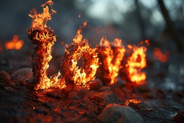 Poster - The fiery symbolism of the word 
