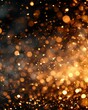 closeup blurry background gold black particles air bar bathed glow flares fairy firelight glittering skin pyro copper