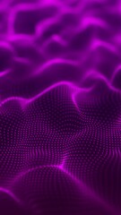 Wall Mural - pink color abstract particle foam field waving smoothly like fluid. waving particles motion graphics