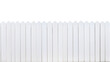 wooden white fence with white painted laths on transparent background (png)