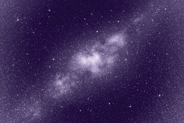 Sticker - night starry sky and milky way. monochrome cold blue space background