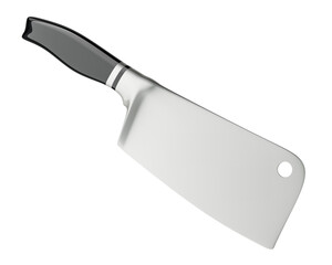 Poster - Chopping Cleaver Knife, 3D rendering isolated on transparent background
