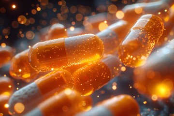 Amber light illuminates the winter stillness, casting a warm glow upon the orange and white pills, a stark reminder of the season's impact on our mental health