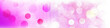 Pink bokeh panorama background for banner, poster, event, celebrations and various design works